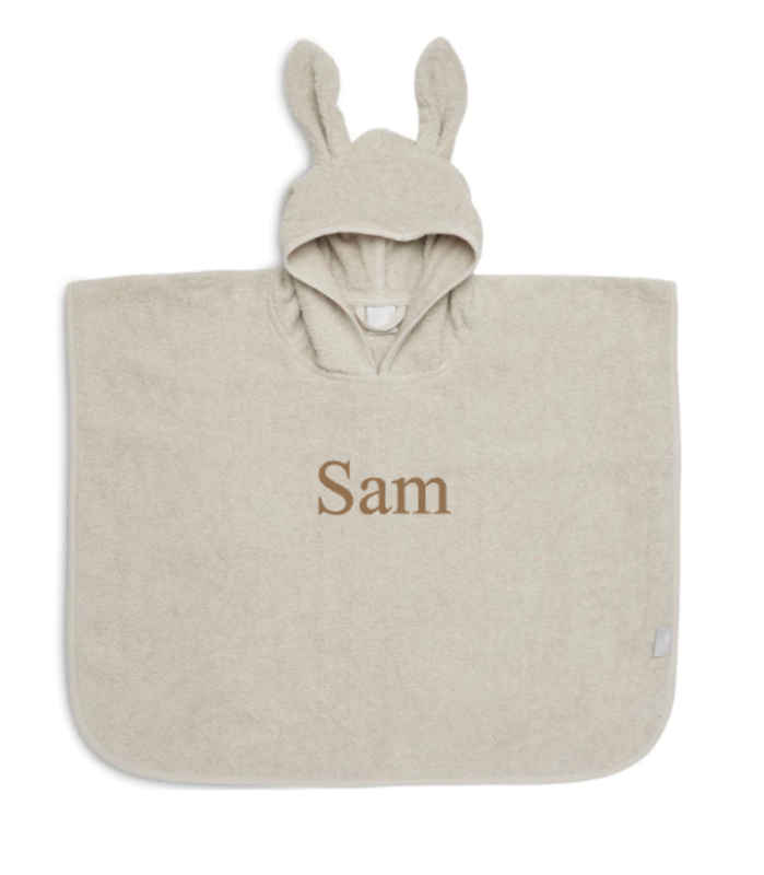 Badponcho badstof. beige