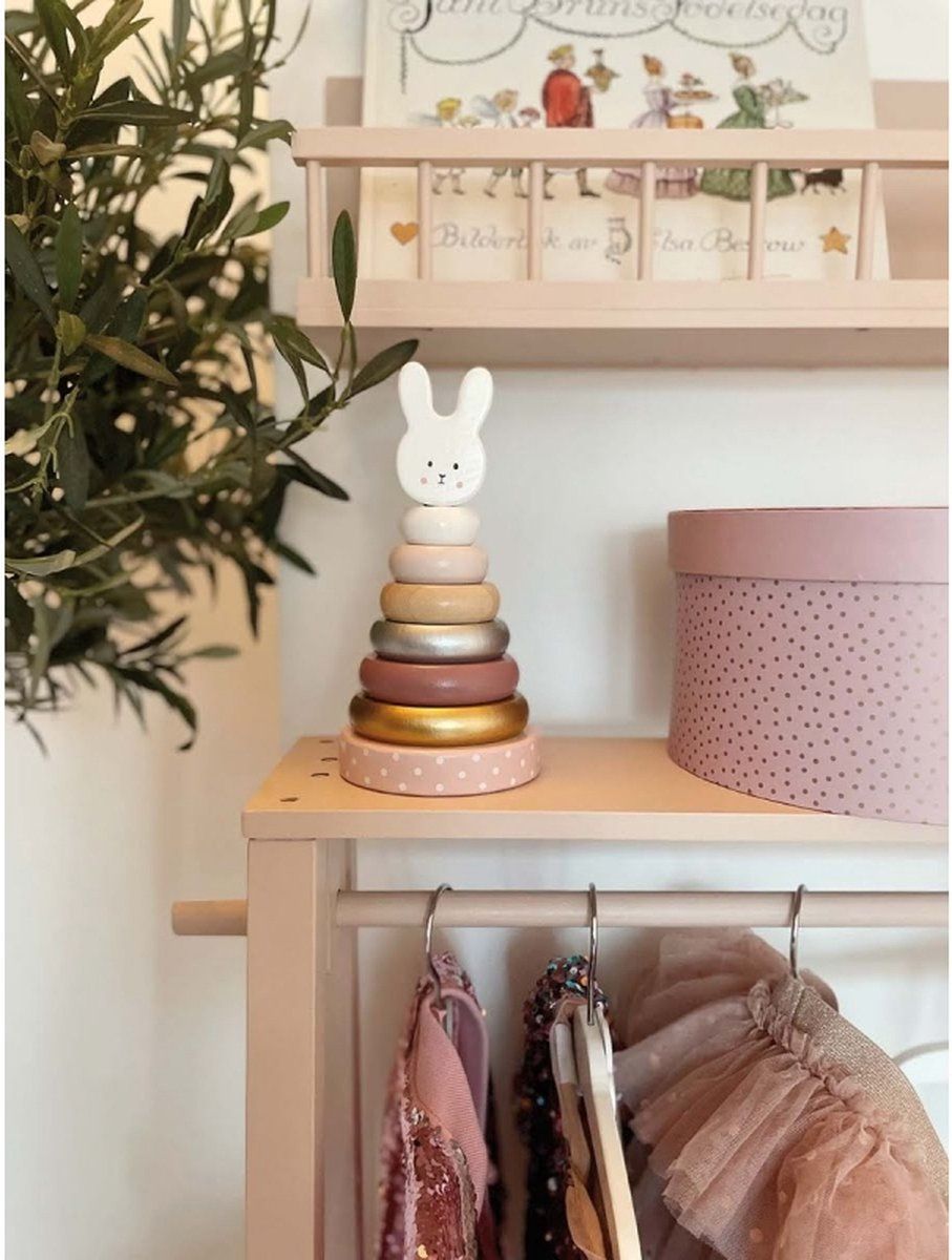 Jabadabado - Houten stapelring konijn