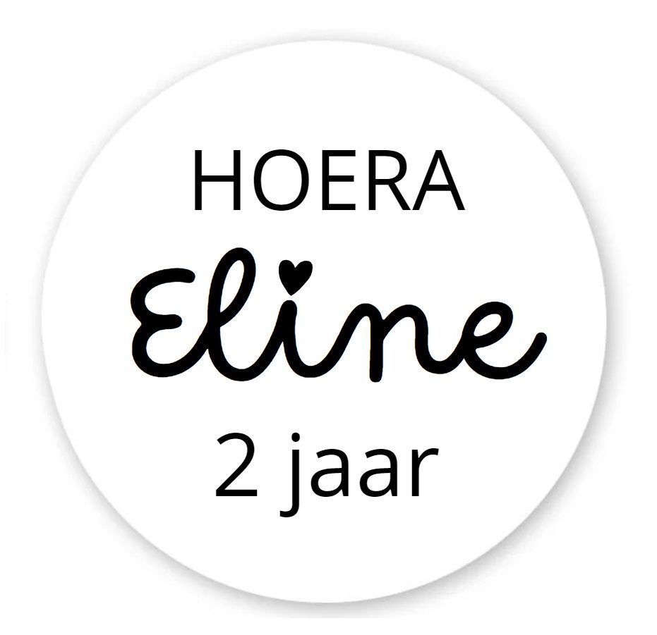 Traktatie sticker, verjaardag 10 stuks