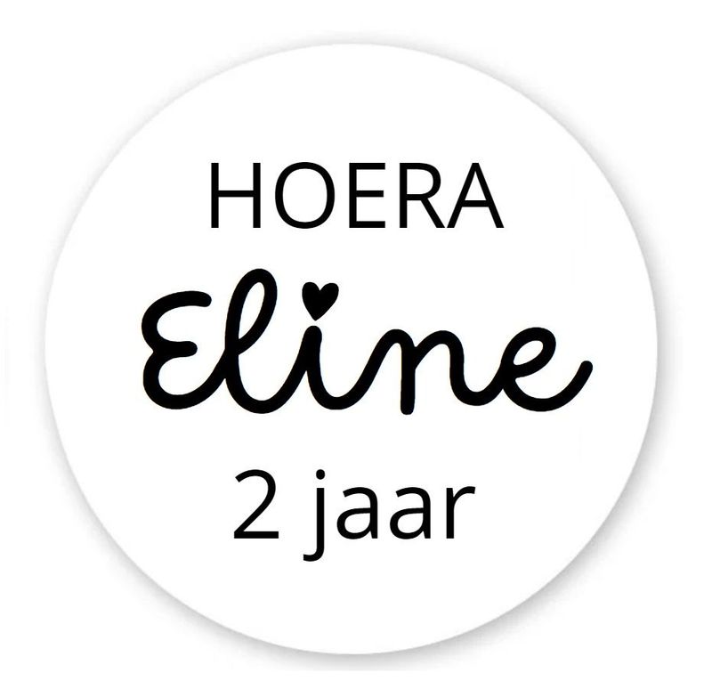 Traktatie sticker, verjaardag 10 stuks