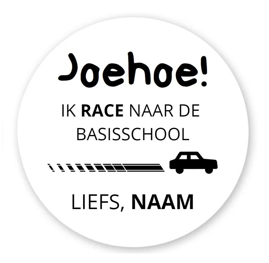 Traktatie sticker, basisschool 10 stuks
