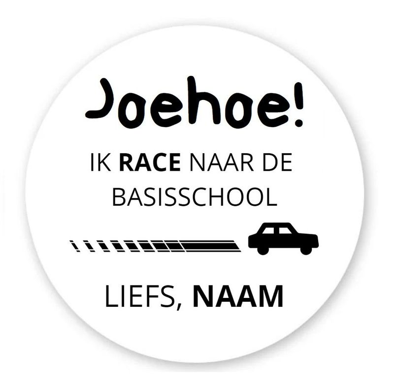 Traktatie sticker, basisschool 10 stuks