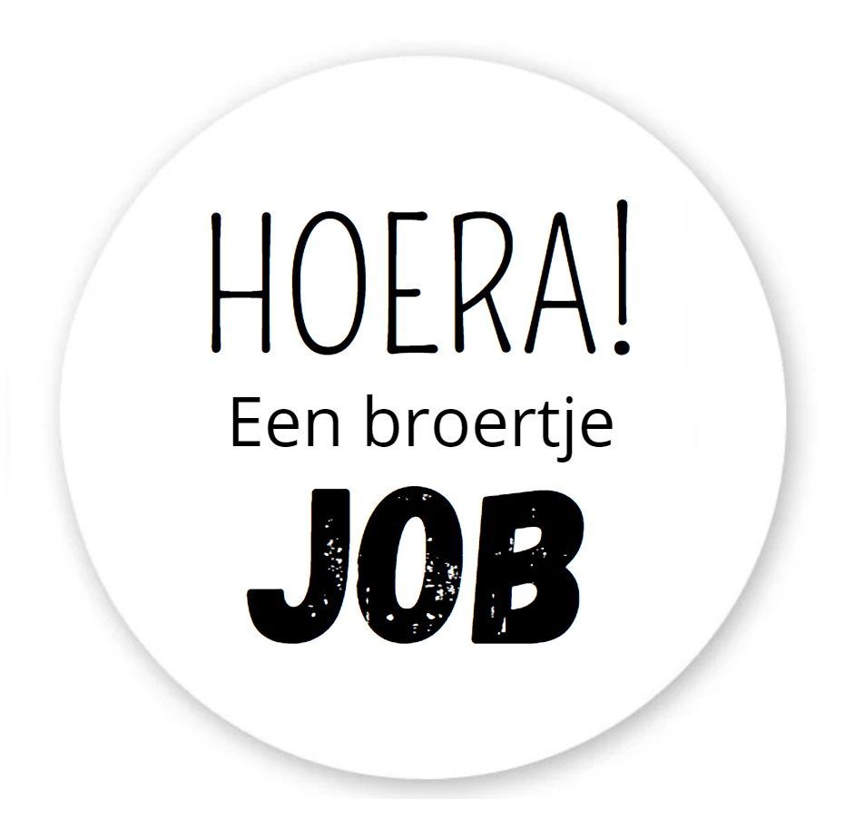 Traktatie sticker, broertje 10 stuks