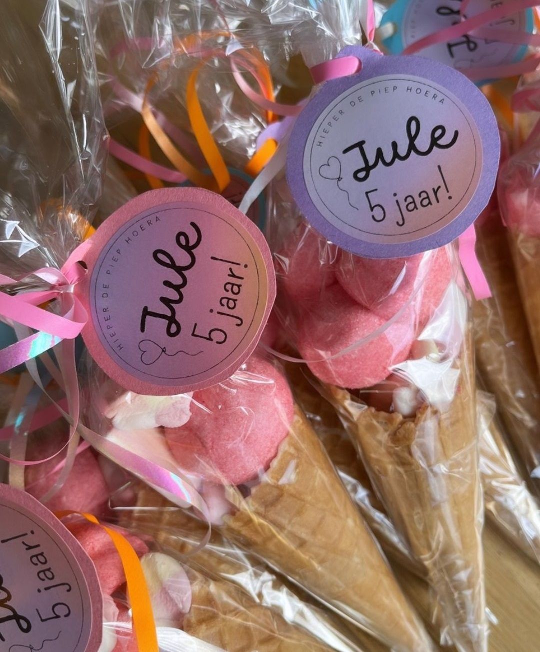 Traktatie sticker, verjaardag 10 stuks