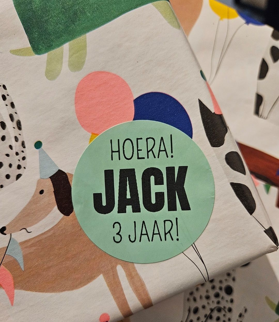 Traktatie sticker, verjaardag 10 stuks