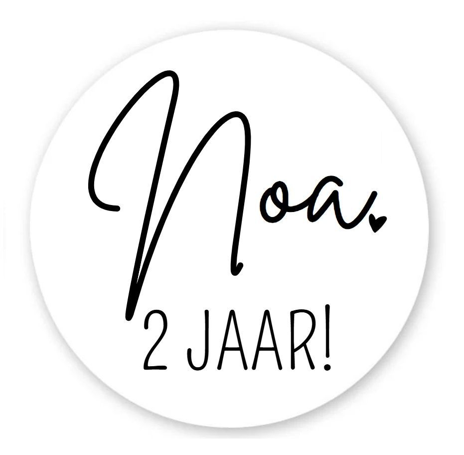 Traktatie sticker, verjaardag 10 stuks