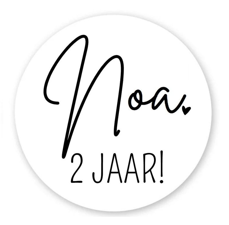 Traktatie sticker, verjaardag 10 stuks