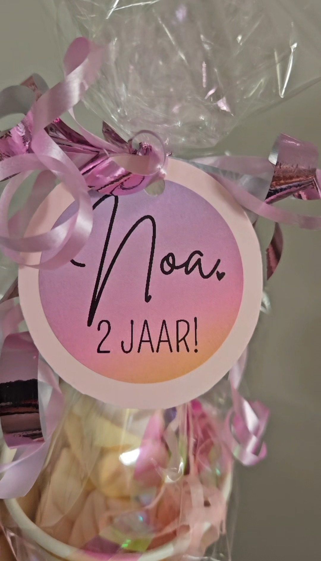 Traktatie sticker, verjaardag 10 stuks