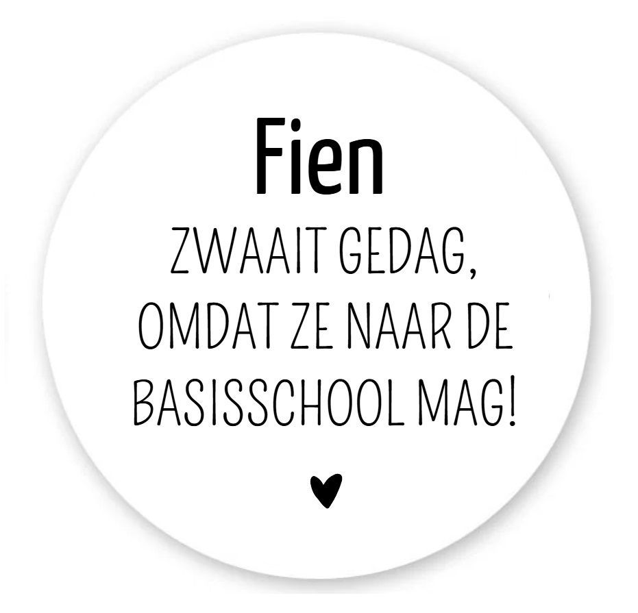Traktatie sticker, basisschool 10 stuks