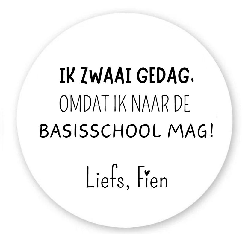 Traktatie sticker, basisschool 10 stuks