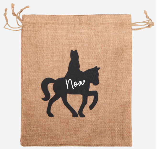 Jute zakje met naam