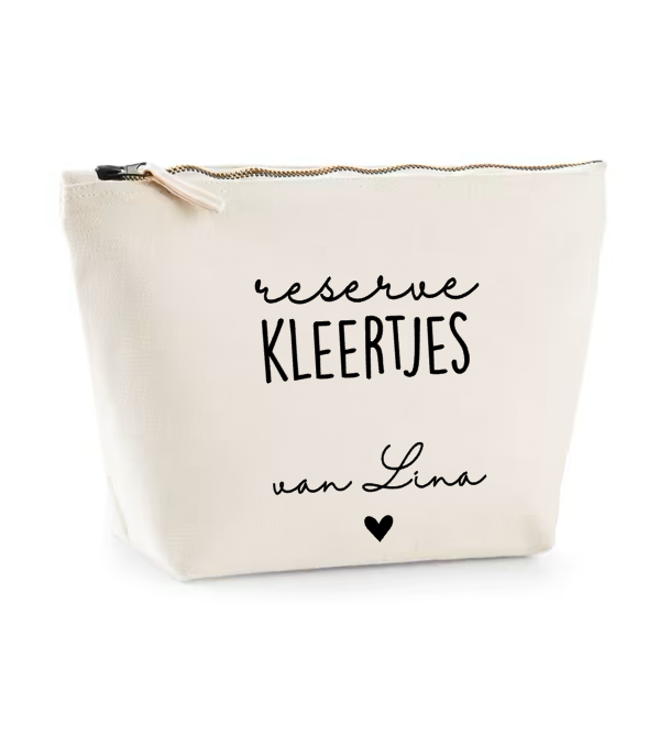 Reserve kleertjes etui met naam