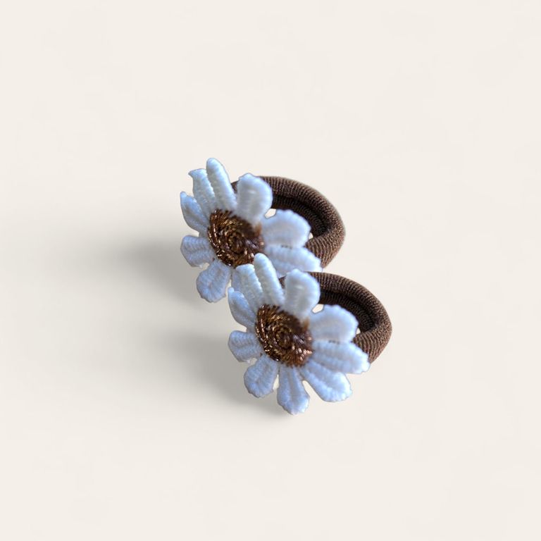 Haarelastiekjes bloem