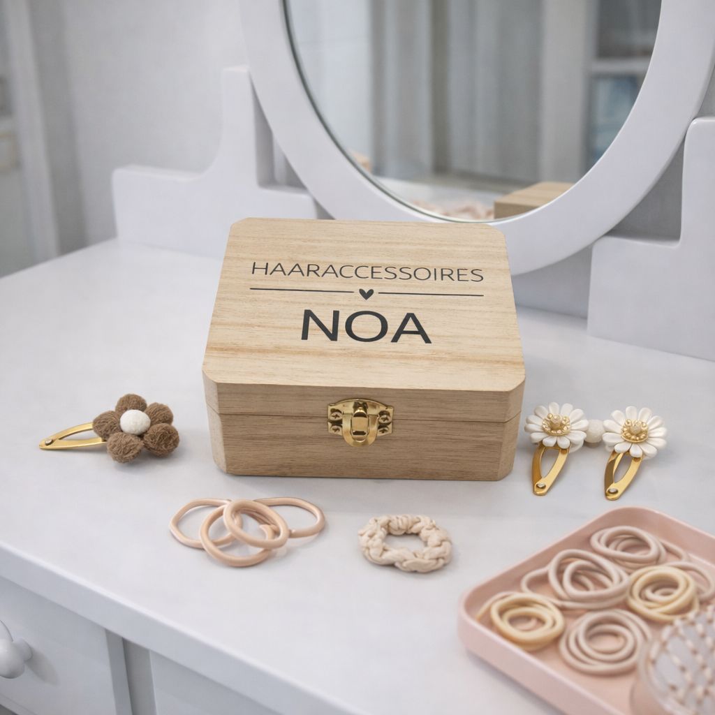 Houten kistje, haaraccessoires