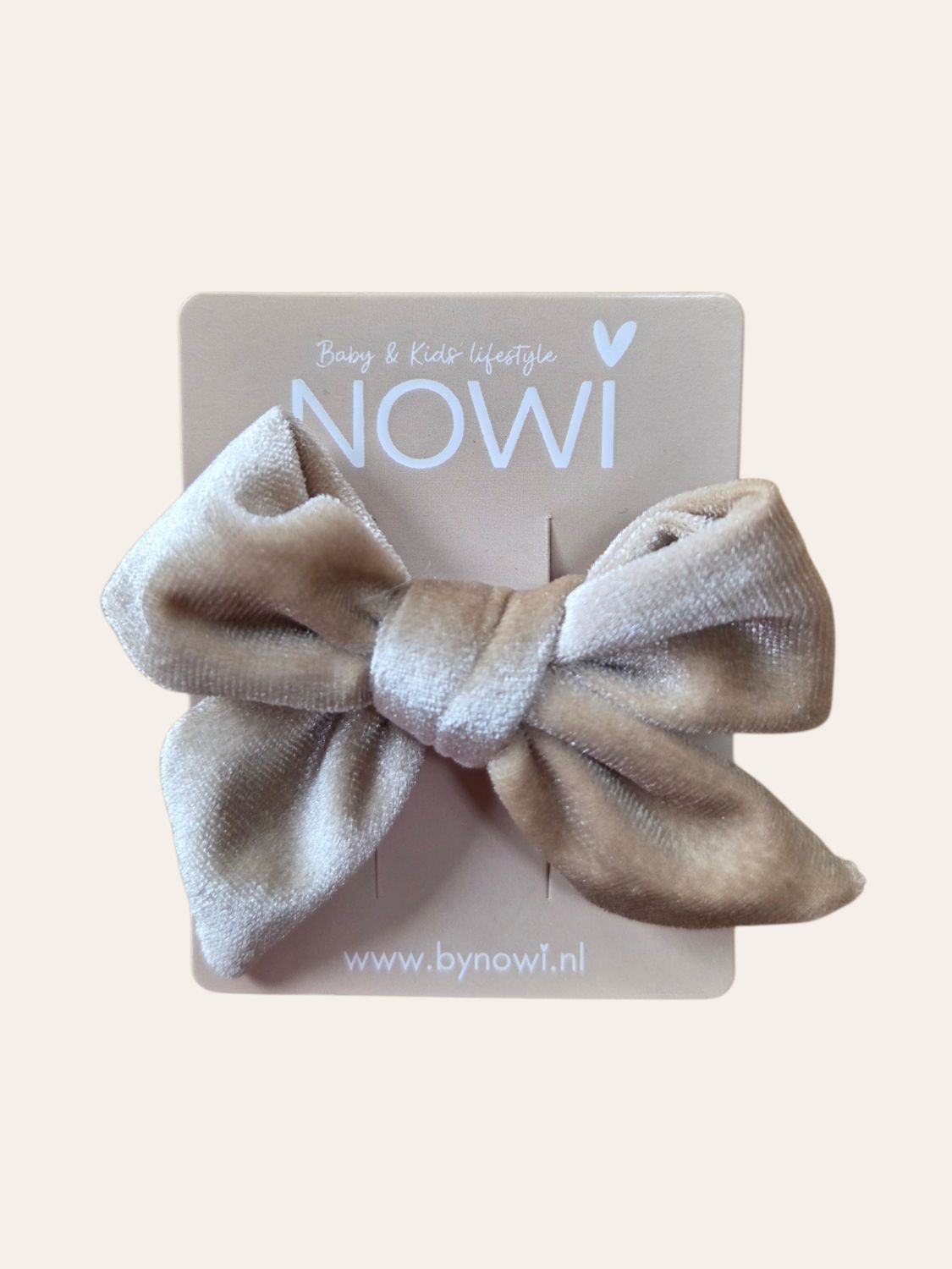 Haarstrik beige velvet