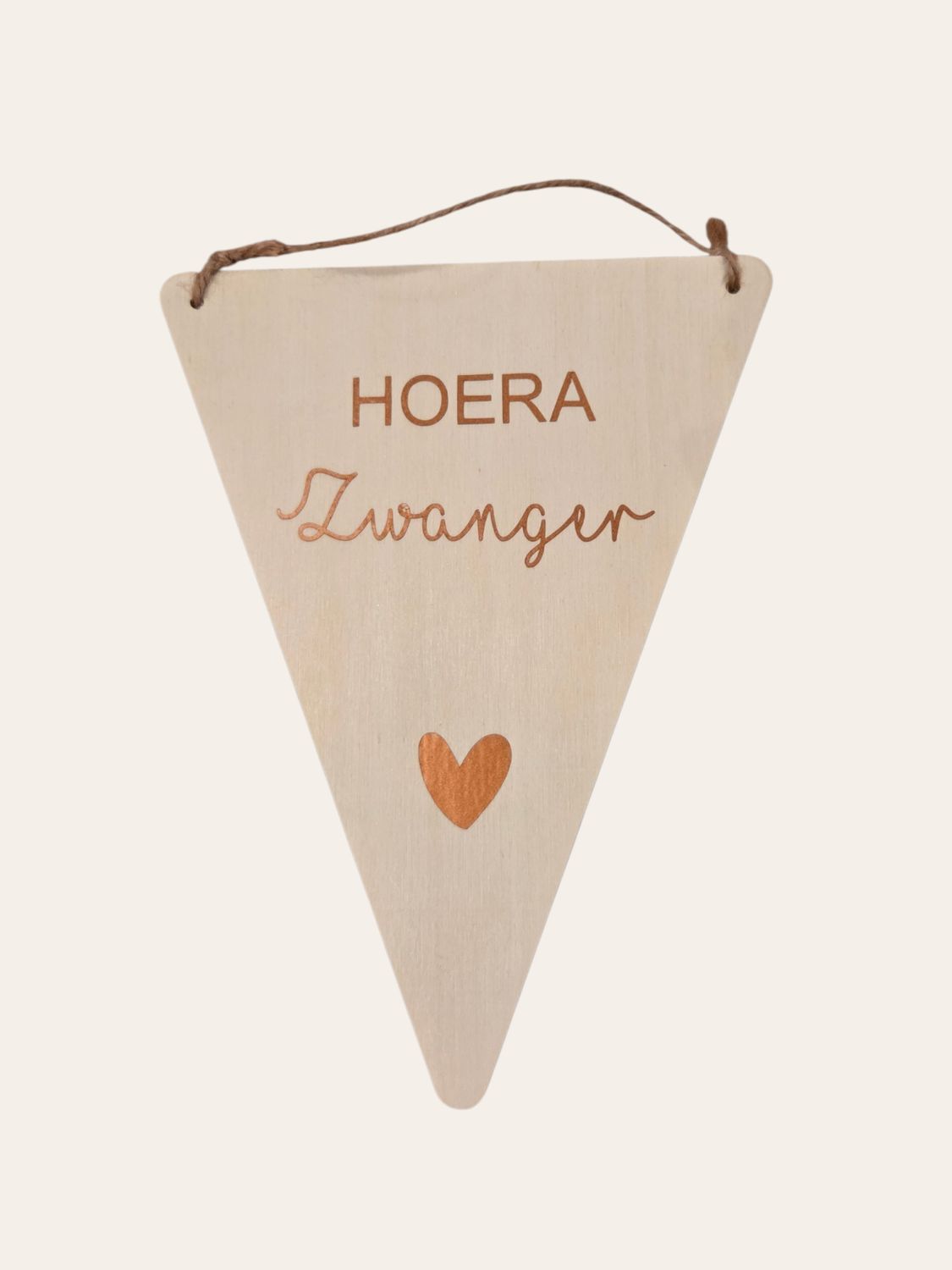 Houten vlag - zwanger