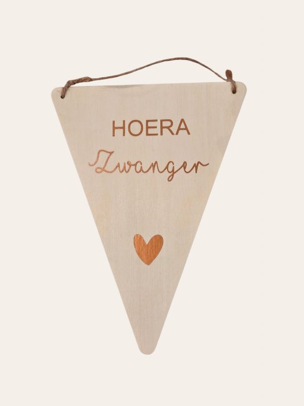 Houten vlag - zwanger