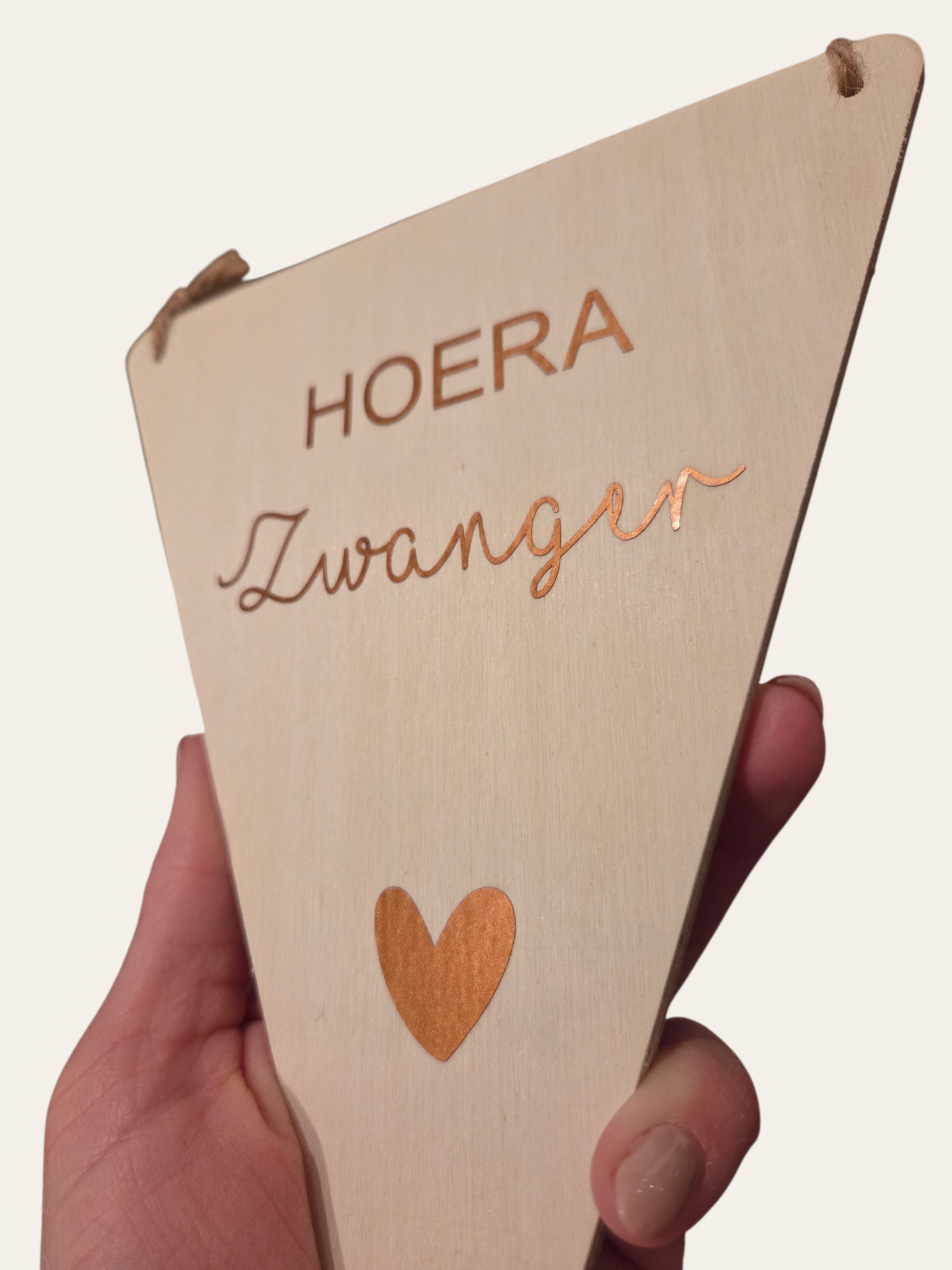Houten vlag - zwanger