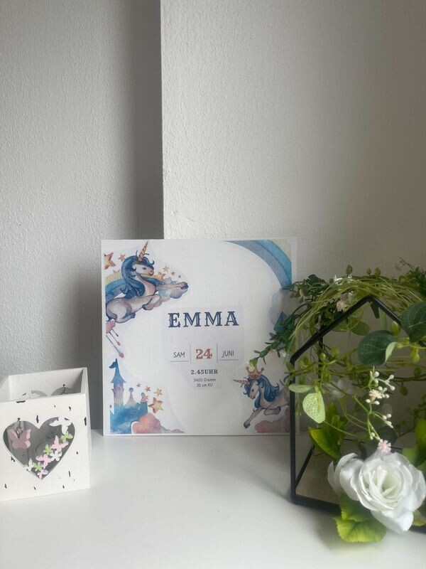 Leinwand "Einhorn NAME"