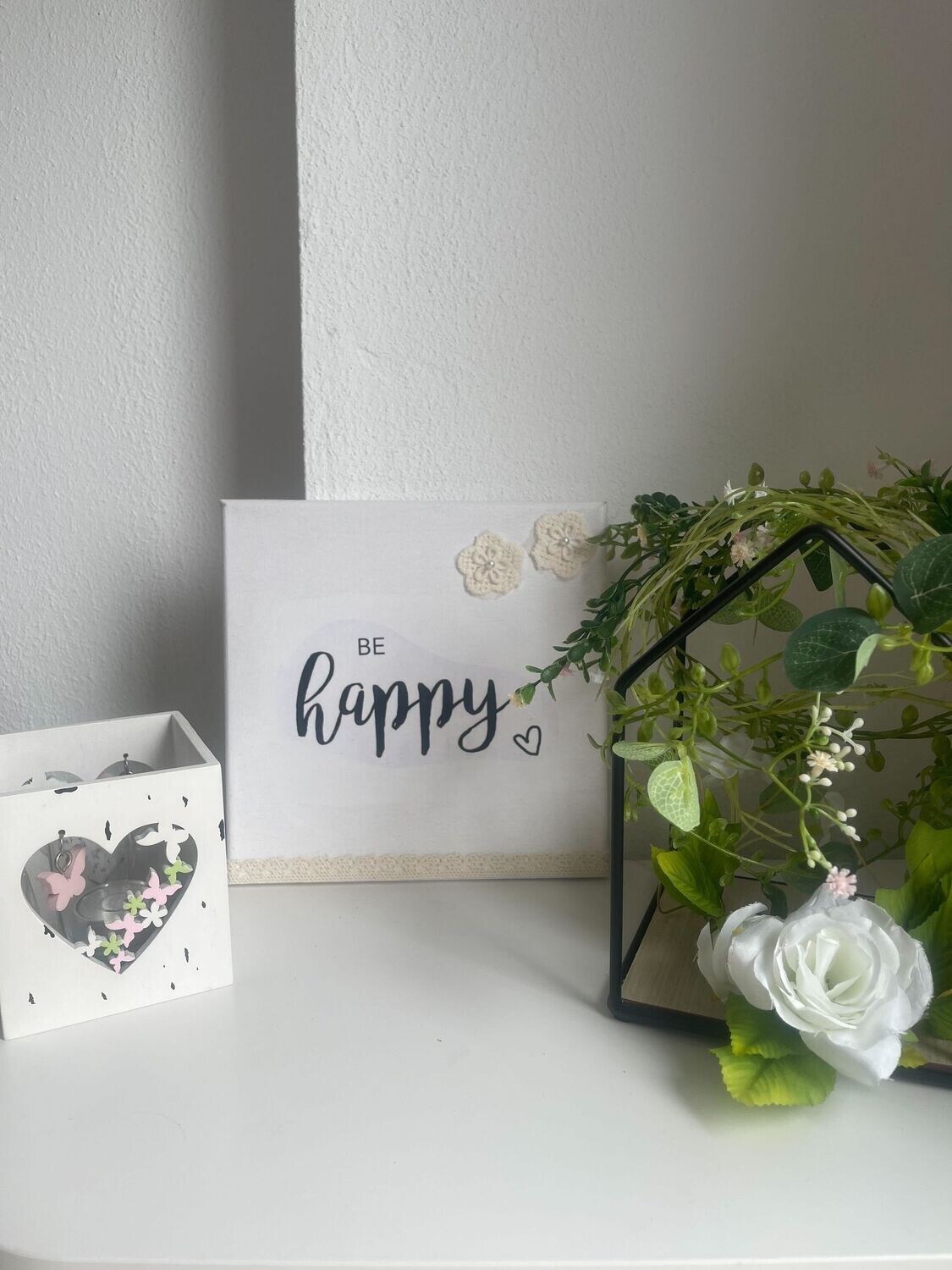Leinwand "be happy 2.0"
