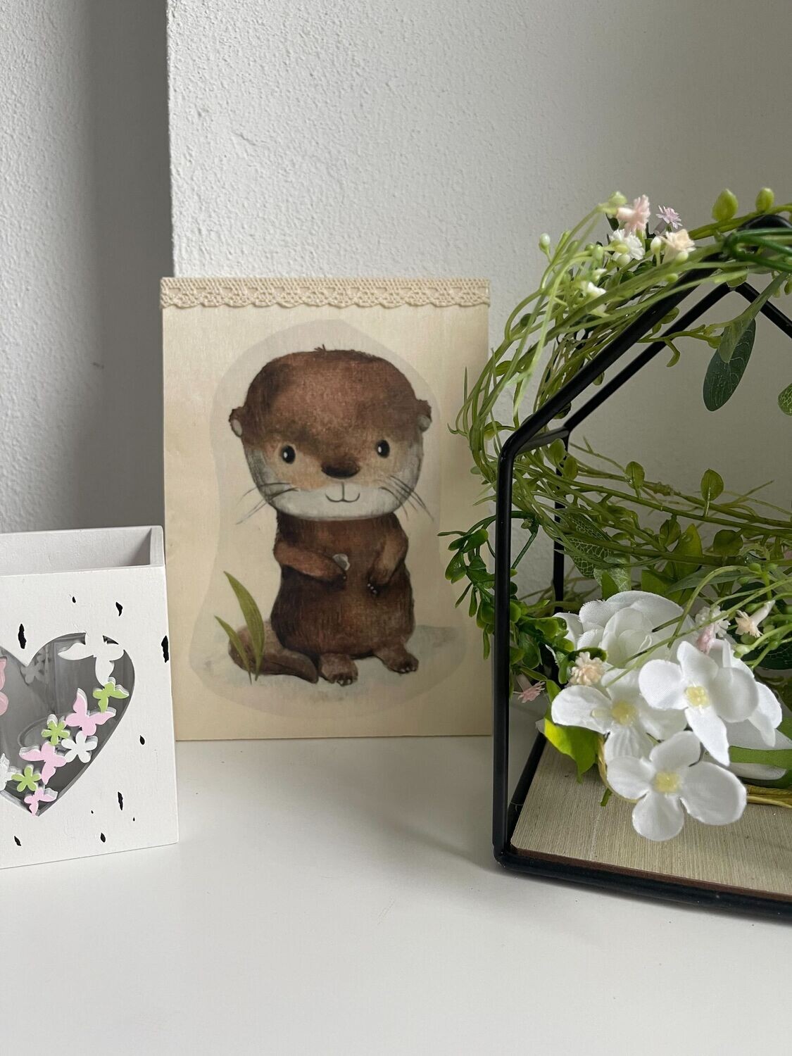 Holzbild "Otterbaby"