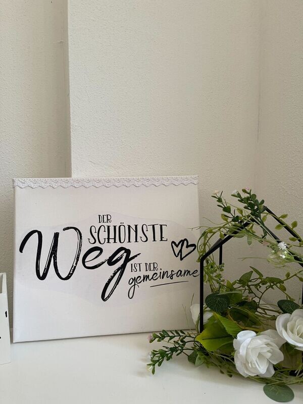 Leinwand "gemeinsamer Weg" groß