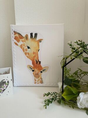 Leinwand "Giraffenliebe" groß