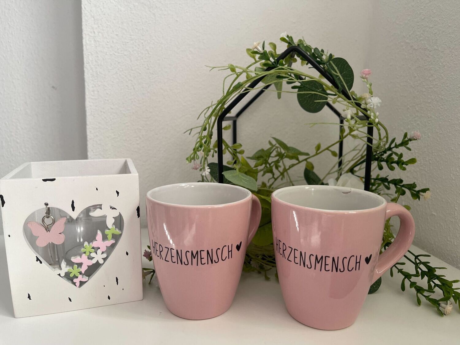Tasse "Herzensmensch " rosa