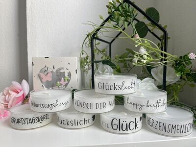 MAXI Teelicht mit verschiedenen Geburtstagssprüchen