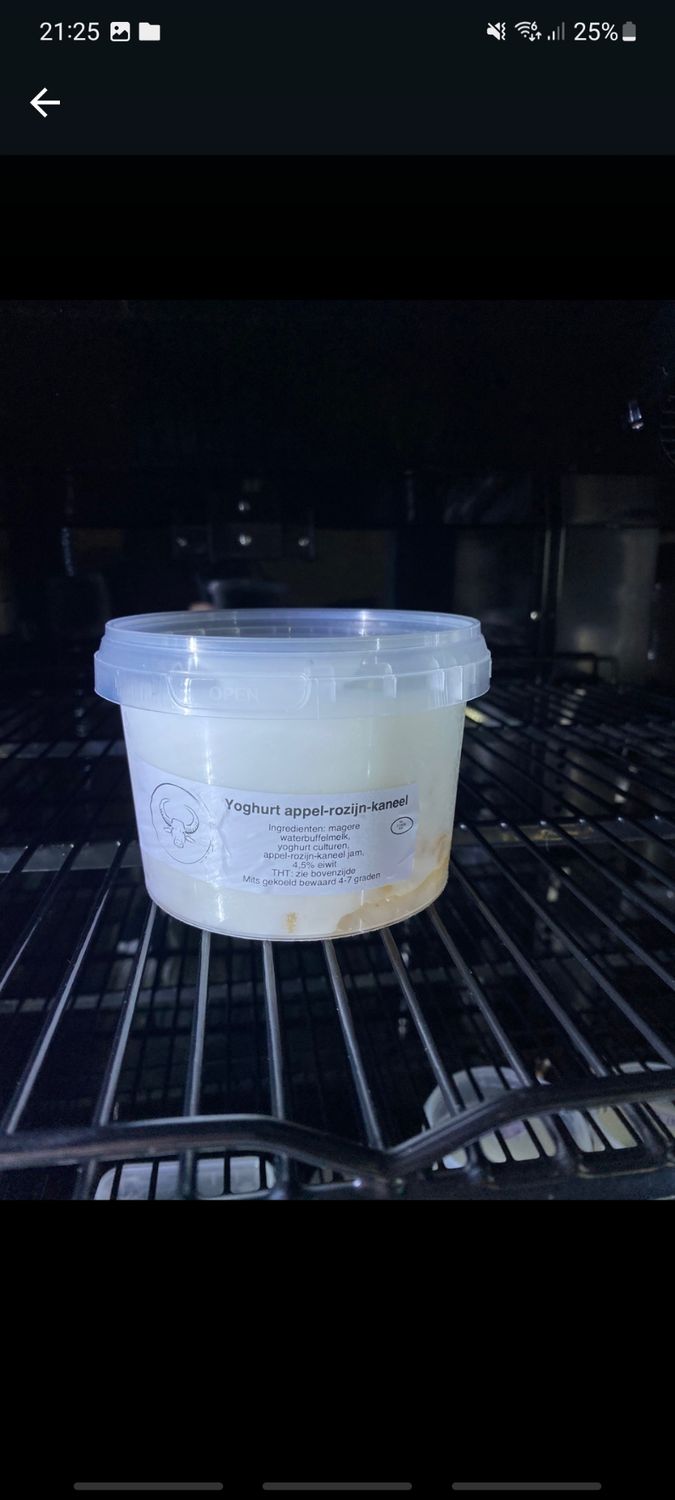 Yoghurt appel-rozijn-kaneel
