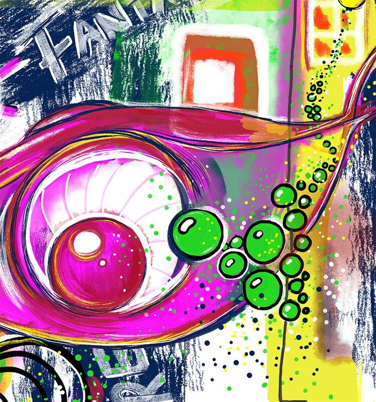 Crazy mind with elephant | digital
