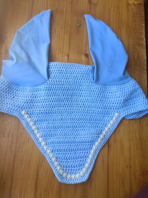 Bonnet STAR court bleu ciel Cheval