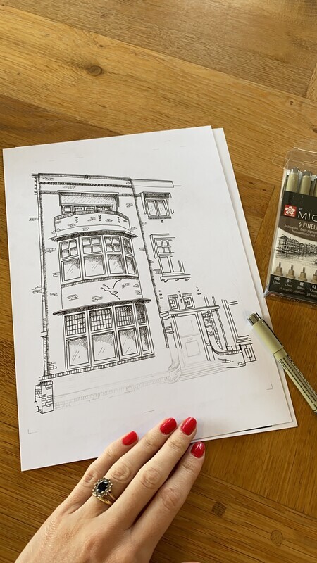 A4 House Portrait - Customised