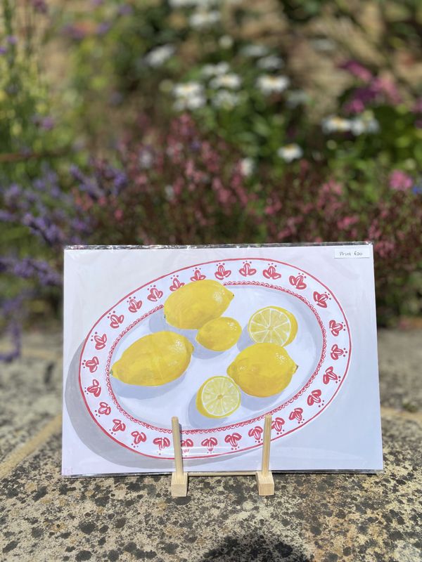A3 Print - Lemons on a Plate