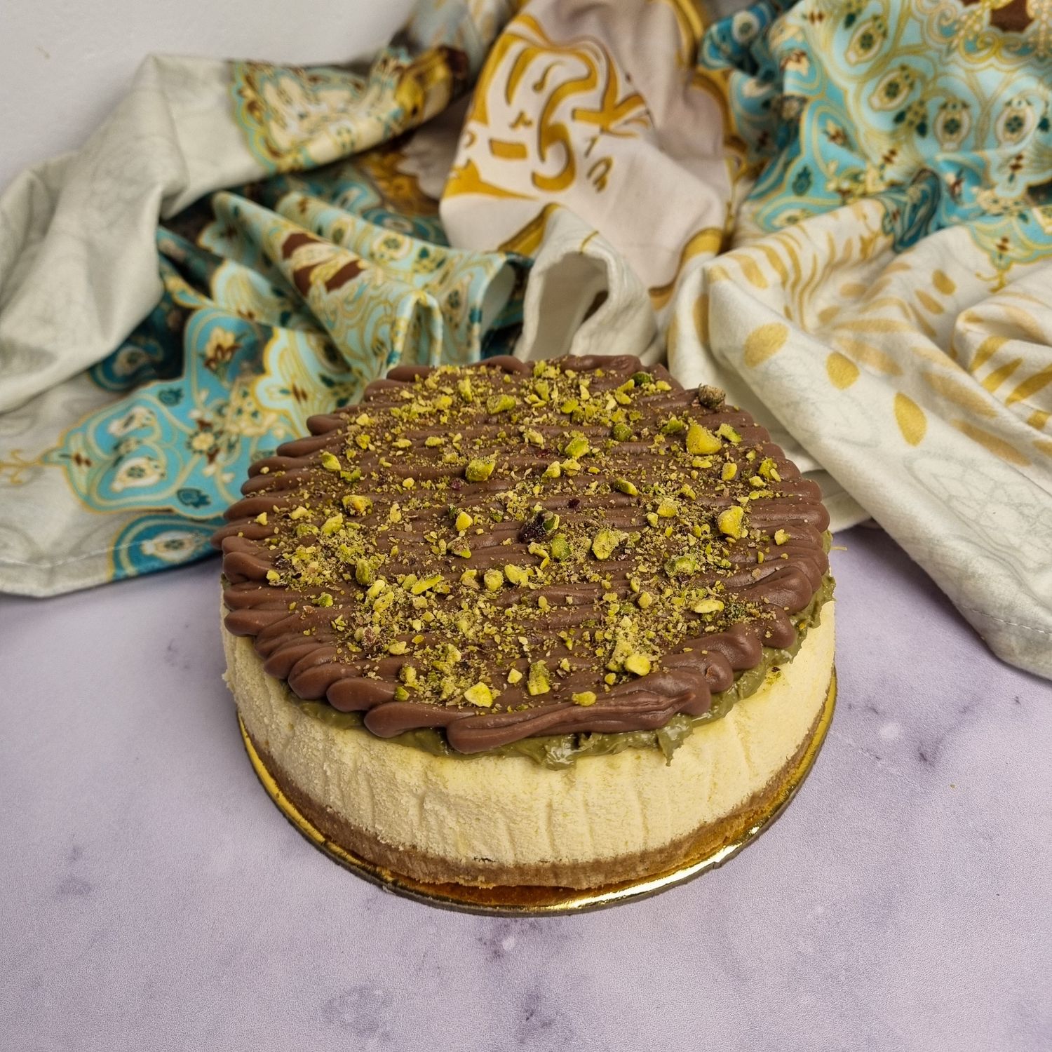 Kunafah Pistachio Cheesecake