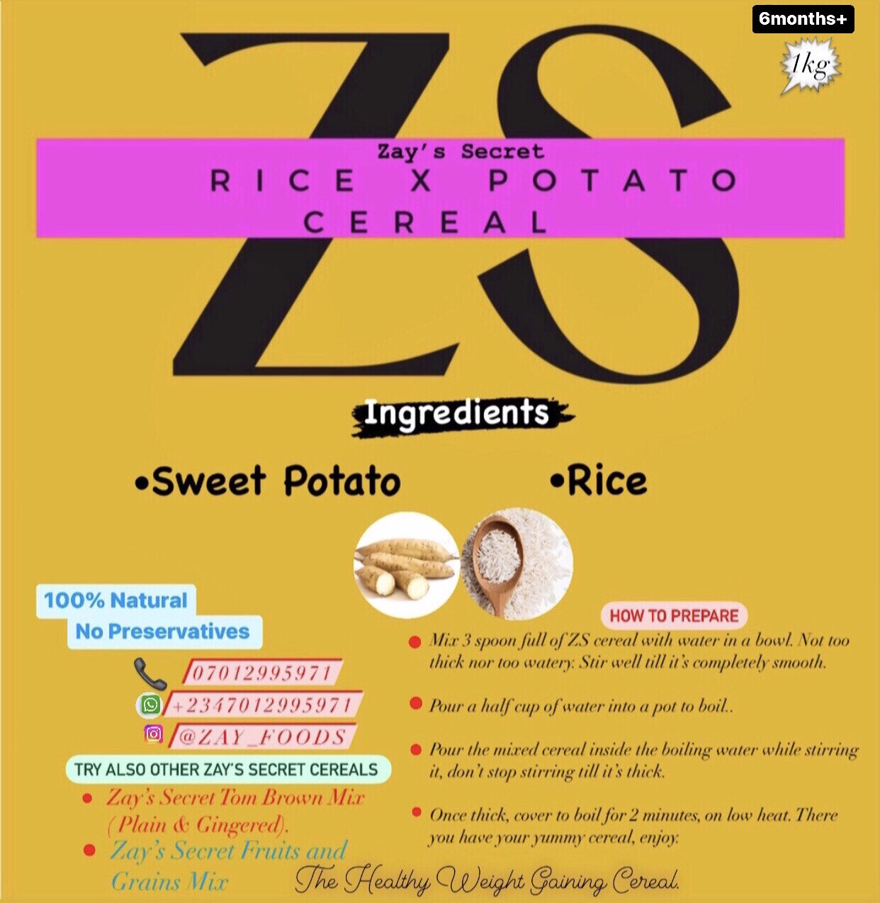 Rice And Potato Cereal ( 1kg )
