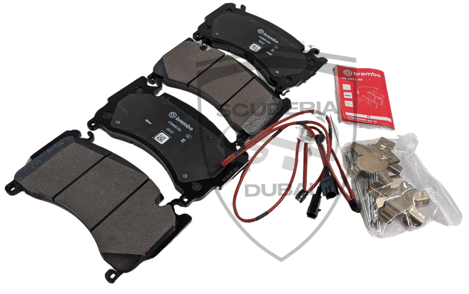 FERRARI FRONT PAD SET WITH SPRING FOR 812 Competizione, SF90