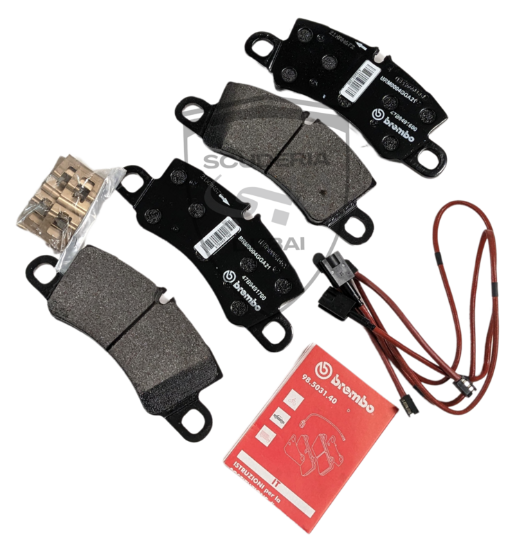 REAR BRAKE PAD SET WITH SPRING FOR FERRARI 488, 812, DAYTONA SP3,F12 AND F8 REAR BRAKE PAD SET WITH SPRING FOR FERRARI 488, 812, DAYTONA SP3,F12 AND F8