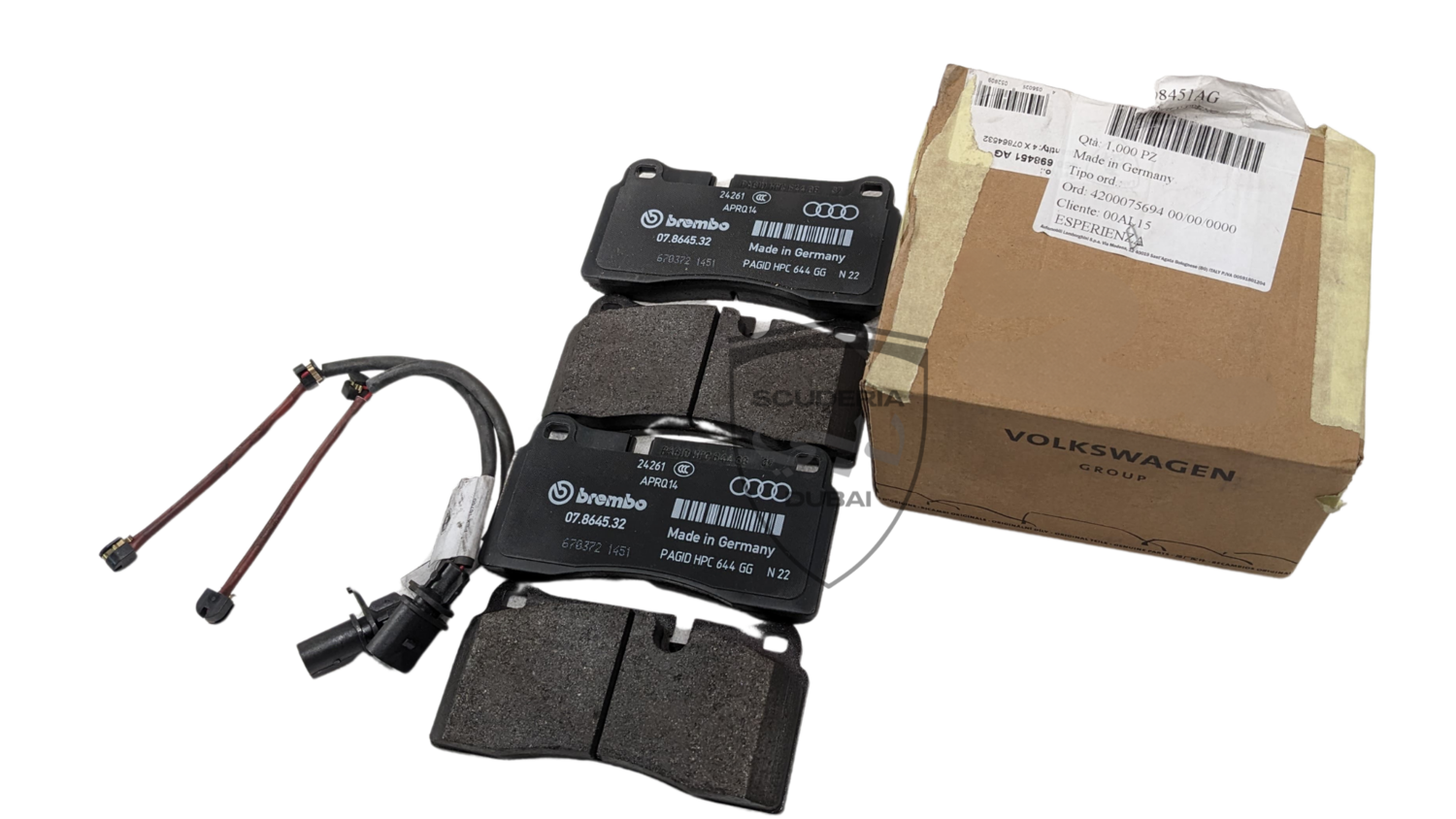 REAR  BRAKE PAD SET FOR LAMBORGHINI HURACAN - LP600,LP610,PERFORMANTE