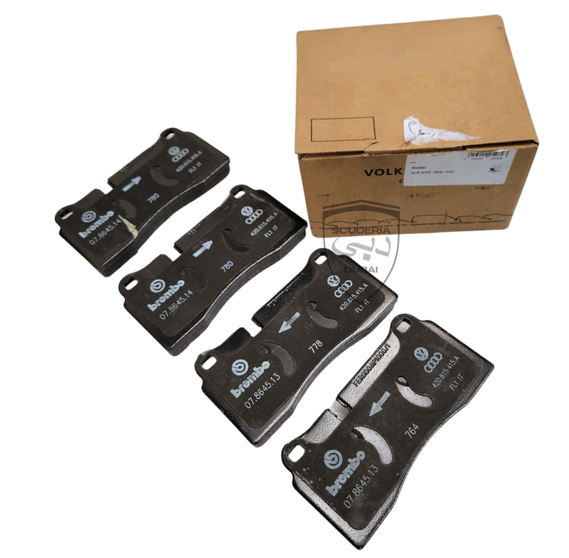 REAR BRAKE PAD SET FOR LAMBORGHINI GALLARDO- LP550 COUPE &amp; SPIDER , LP560 , LP570 SPIDER PERFORMANTE, HURACAN LP580