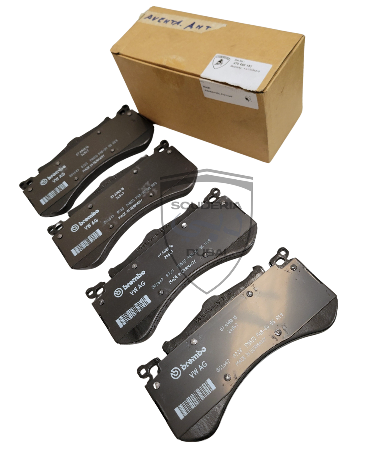 Lamborghini Front Brake Pad Set For Aventador LP700-4, LP720-4, LP740-4, LP750-4 SV, LP770-4 SVJ ,Centenario, Countach, Sian