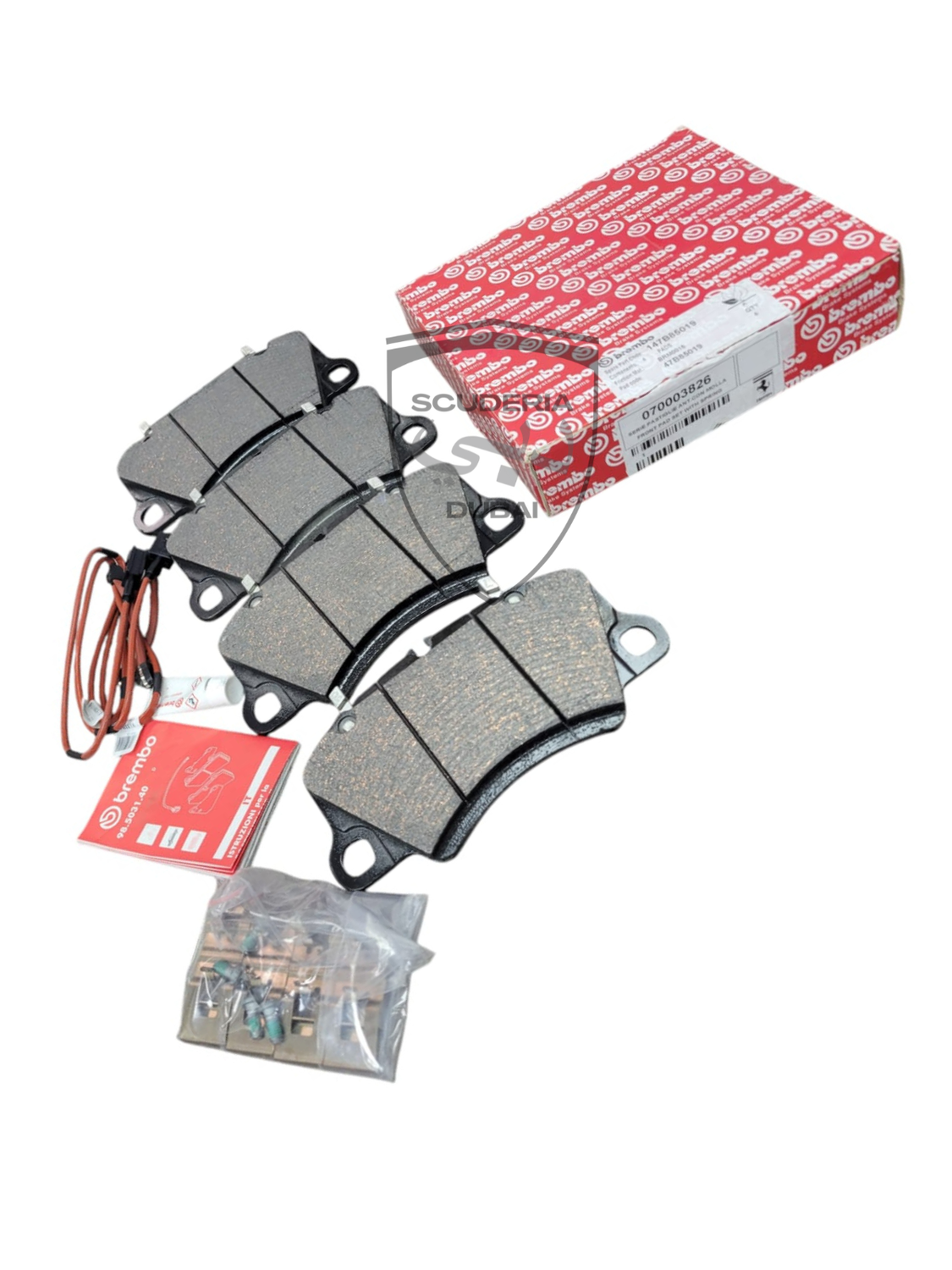 FERRARI FRONT BRAKE PAD SET WITH SPRING FOR 488,F8