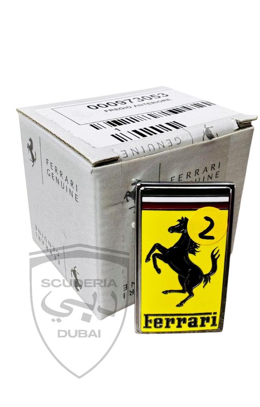 FERRARI FRONT BONNET BADGE FOR F8 TRIBUTO, 296 CHALLENGE, ROMA SPIDER, SF90 SPIDER, PUROSANGUE, 12 CILINDRI