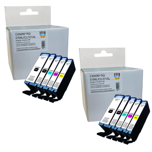 Cartouche D'encre Compatible Canon PGI-570 CLI-571 (pour PIXMA IP8750) - Marque Tcsink - Neuf