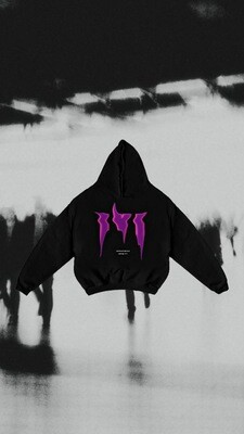 “VIOLET MOON” Black Hoodie