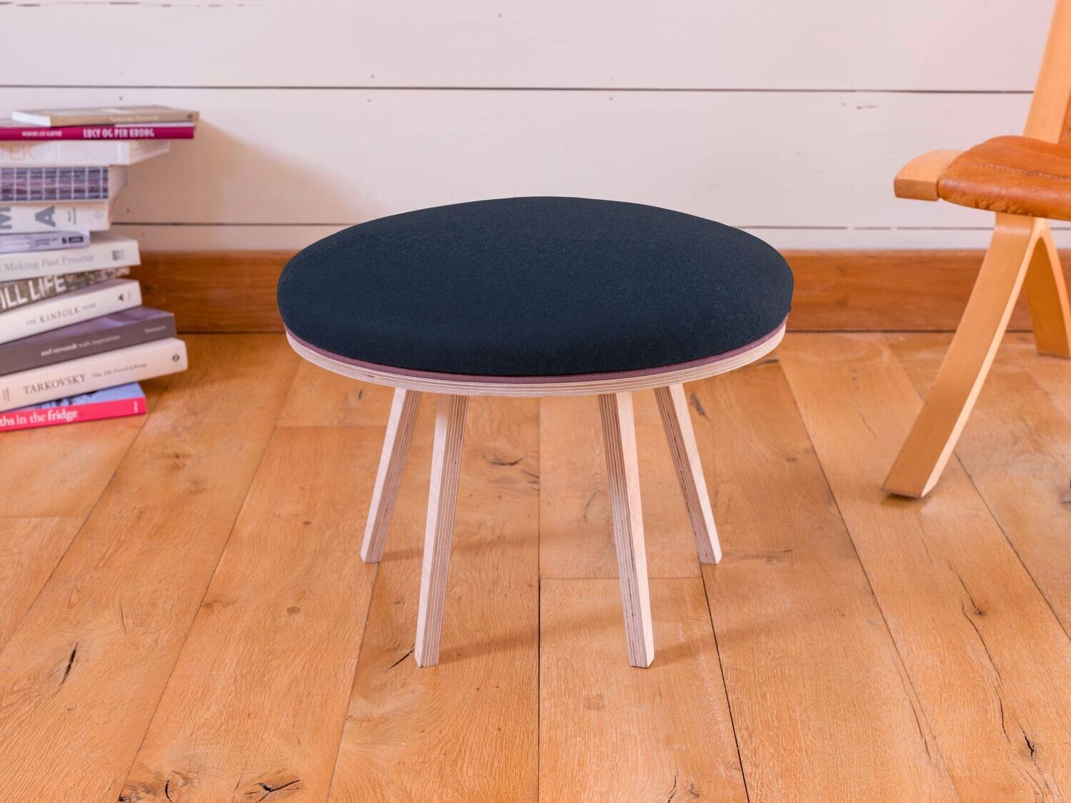 Denim Footstool