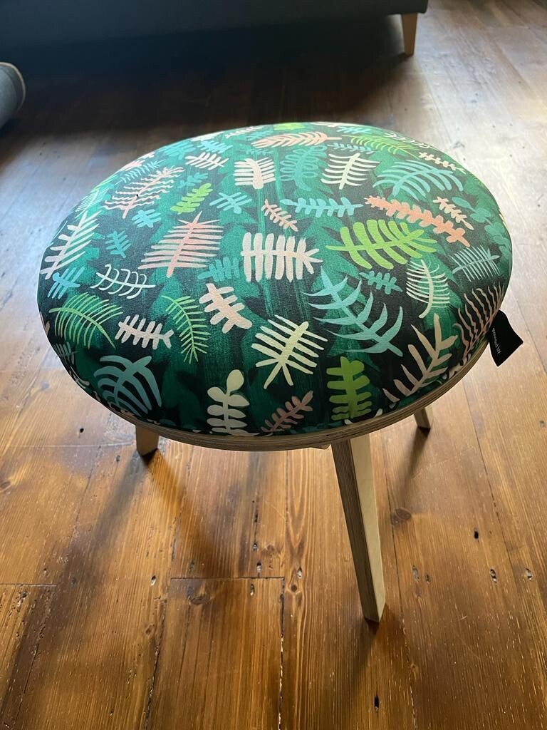 Small Lucy Tiffney Modern Upholstered Footstool