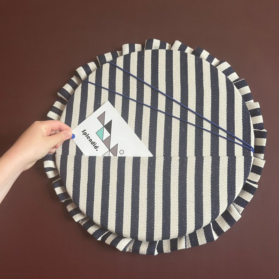 Navy & White Ruffle Pinboard
