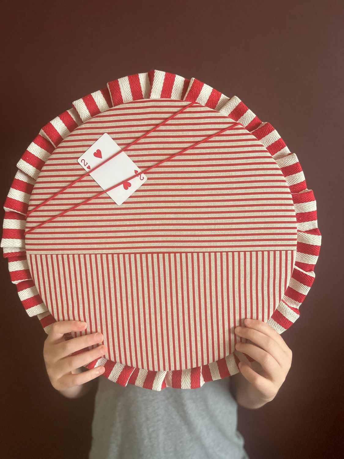 Red & White Ruffle Pinboard