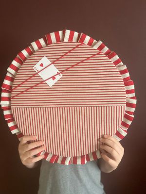 Red & White Ruffle Pinboard